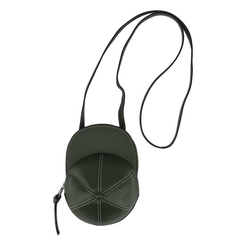 【美品】 JW Anderson / ジェイダブルアンダーソン | CAP BAG / レザー ショルダーバッグ ポーチ / ユニセックス | オリーブ | メンズ