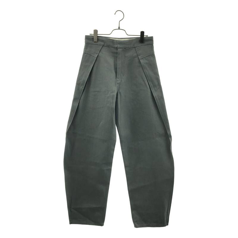 【美品】 newnow / ニューナウ | Deformed Tuck Pants / タック パンツ | S | グレー | レディース