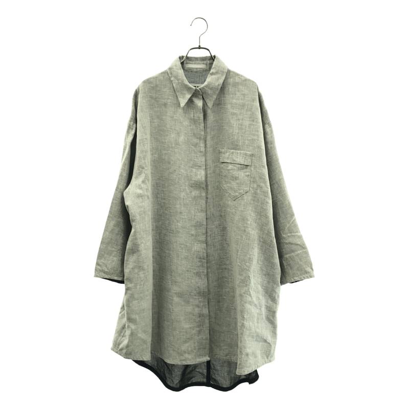 MM6 Maison Martin Margiela / エムエムシックスメゾンマルタンマルジェラ | 2015SS | 金属元素名取り草 シングル 厚地の外套 | 38 | 点火装置薄墨色 | レディース