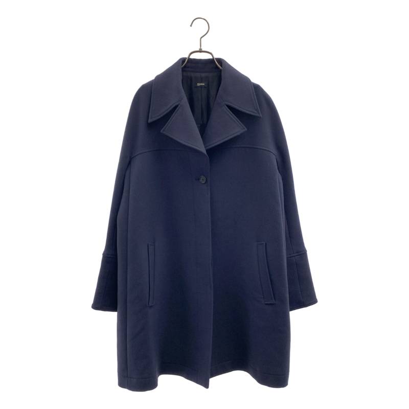 JIL SANDER NAVY / ジルサンダーネイビー | ロング チェスターコート | 38 | 米国海軍 | レディース コート・ジャケット-レディースファッション
