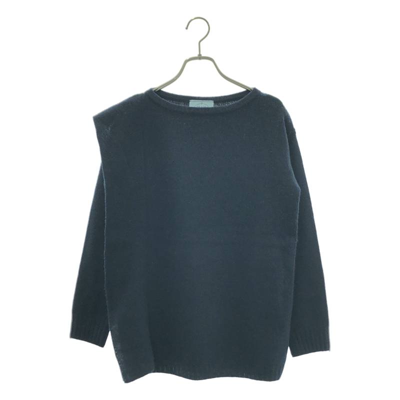 PRADA / プラダ | ウール カシミヤ フレア ニット | 38 | ネイビー | レディース