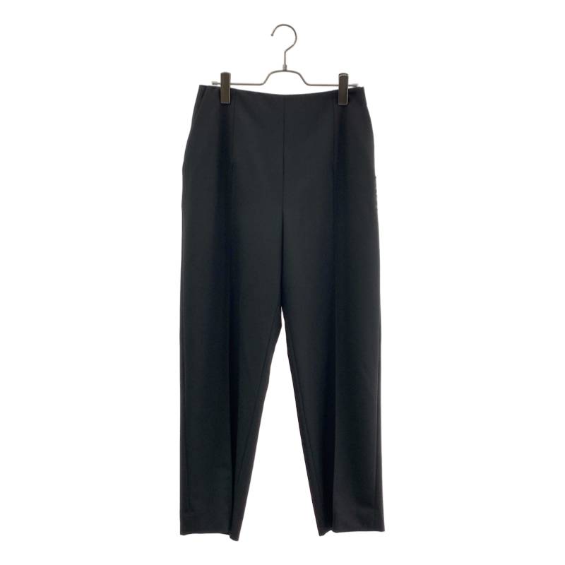 【美品】 MARNI / マルニ | 2025SS | WOOL-BLEND TROUSERS / ウール混 ロゴ刺しゅう サイドジップ スラックスパンツ | 38 | ブラック | レディース