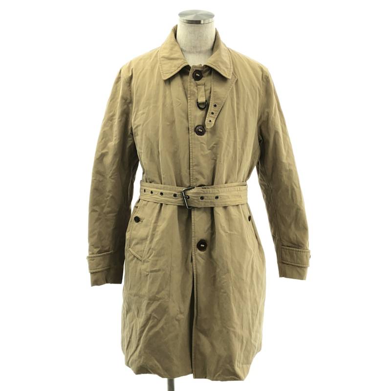 MONCLER / モンクレール | ロゴボタン ベルテッド 中綿 オーバーコート | 3 | ベージュ | メンズ