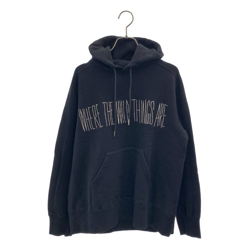 sacai / サカイ | 2025AW | WHERE THE WILD THINGS ARE Hoodie / 両面プリント スウェット フーディ | 1 | ブラック | レディース|KLD 店