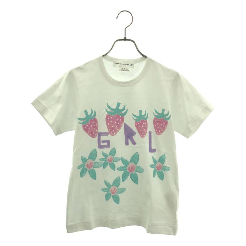 【美品】  COMME des GARCONS GIRL / コムデギャルソンガール | 2025SS | BRETT WESTFALL / 小間絵 刷り上げる プルオーバー | S | 白いこと | レディース