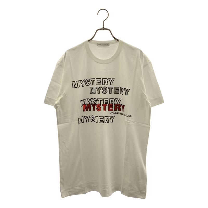 【美品】  COMME des GARCONS / コムデ給仕 | ハッピーミステリーバッグ MYSTERY ロゴタイプ 刷り上げる カットソー | 白いこと/黒いこと | レディース