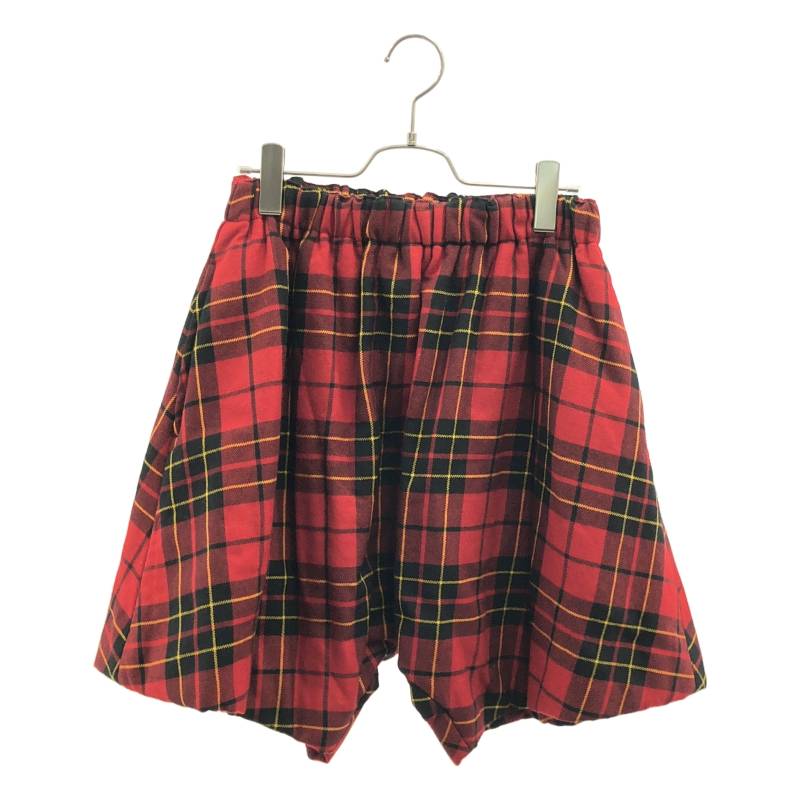 COMME des GARCONS / コムデギャルソン | 2010AW | タータンチェック ドローストリング ワイド ショートパンツ ショーツ / 総裏地 | S | レッド系 | レディース 8,857円