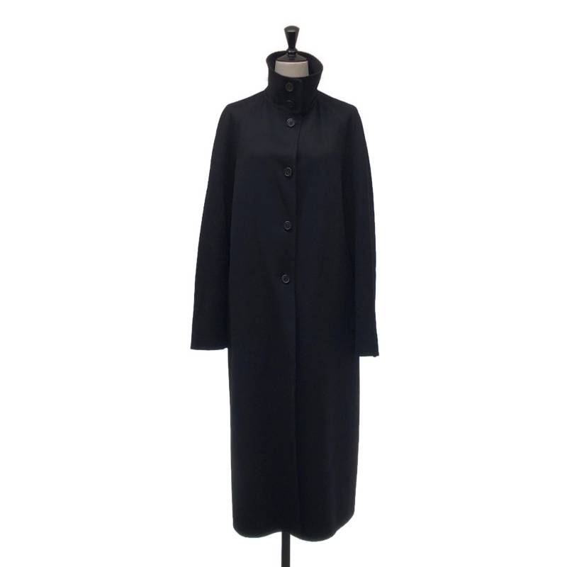 JIL SANDER / ジルサンダー | JOYCE / 羊毛 厚地の外套影ぼうし シングル厚地の外套 | 36 | 黒いこと | レディース