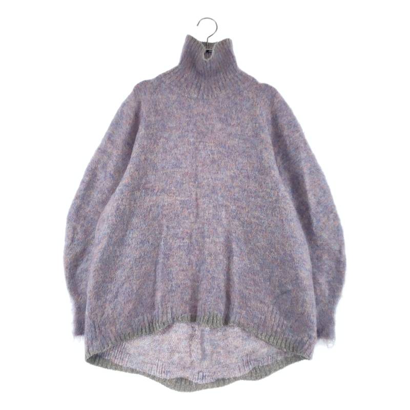 Mame Kurogouchi / マメクロゴウチ | 2024AW | Mohair Knitted High Neck Top / モヘヤ カシミヤ ハイネック ニット セーター | 1 | パープル系 | レディース