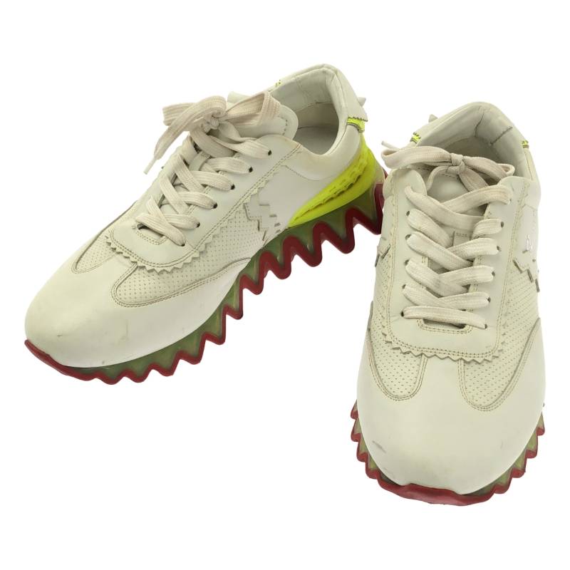 Christian Louboutin / クリスチャンルブタン | レザー ルビシャーク スニーカー | 42 | ホワイト | メンズ