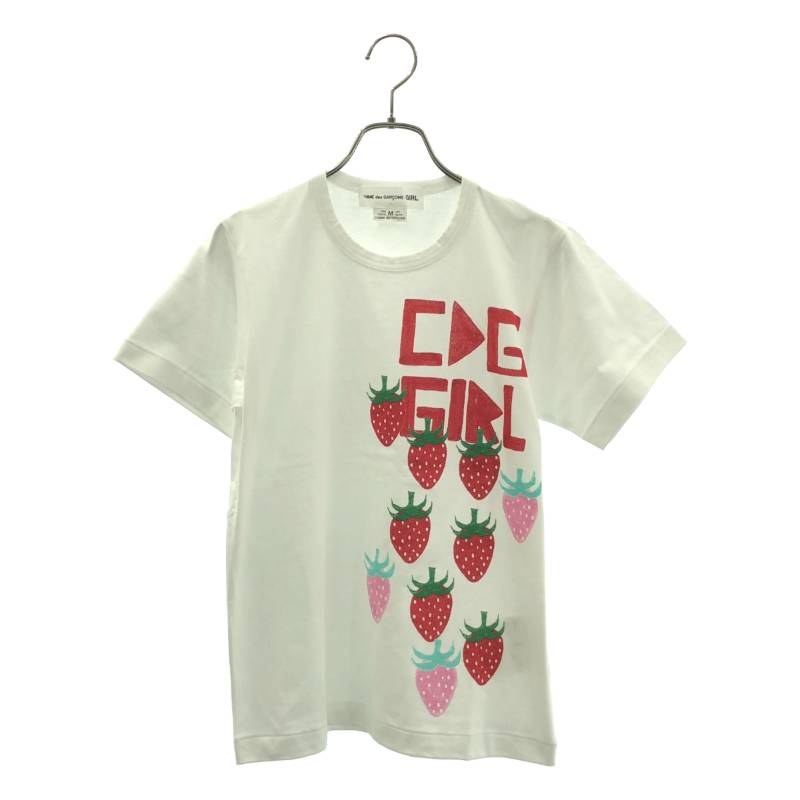 【美品】  COMME des GARCONS GIRL / コムデギャルソンガール | 2025SS | BRETT WESTFALL / 小間絵 刷り上げる プルオーバー | M | 白いこと | レディース