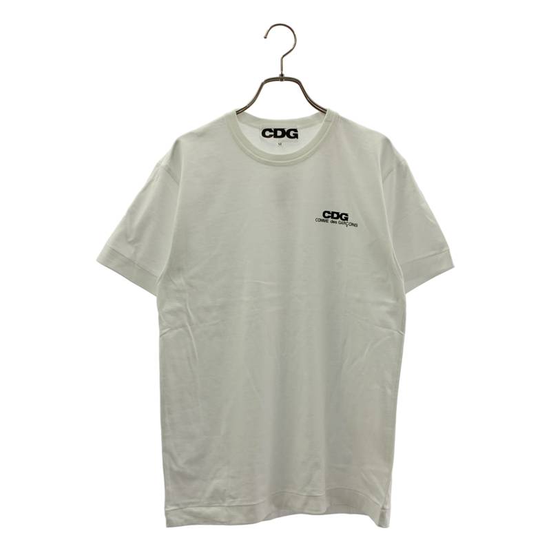 【美品】 CDG by Comme des Garcons. / シーディージー コムデギャルソン | コットン ロゴプリント Tシャツ | M | ホワイト | メンズ