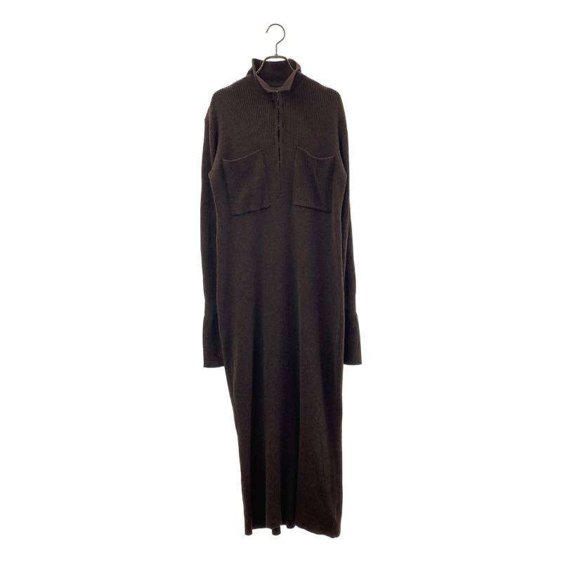 ETRE TOKYO / エトレトウキョウ | 2024AW | フロントホック ロング ニットワンピース | S | ブラウン | レディース｜KLD 店 7,725円