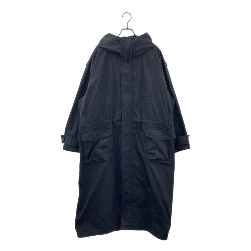 journal standard luxe / ジャーナルスタンダードラックス | メモリー ギャバ フード コート | ブラック | レディース