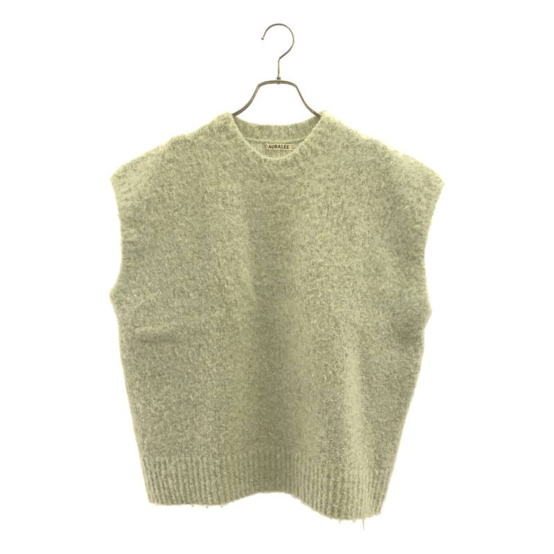 AURALEE / オーラリー | 2020AW | WOOL ALPACA FELT KNIT VEST / ウールアルパカフェルトベスト | 1 | グレー | レディース｜KLD 店