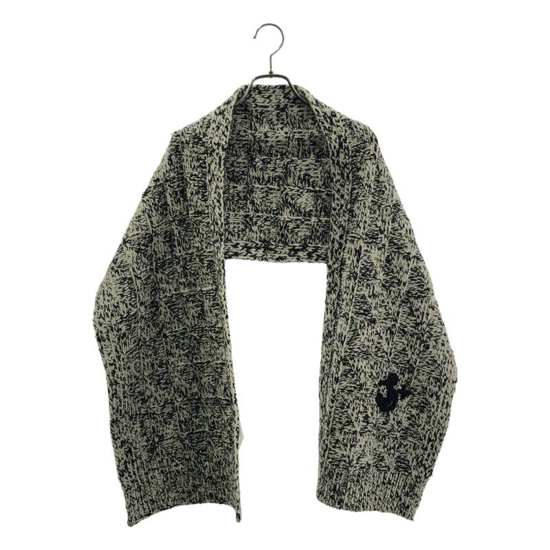 【美品】  JIL SANDER+ / ジルサンダープラス | 羊毛 ローゲージニット 消音装置 | U | 黒いこと/白いこと | レディース