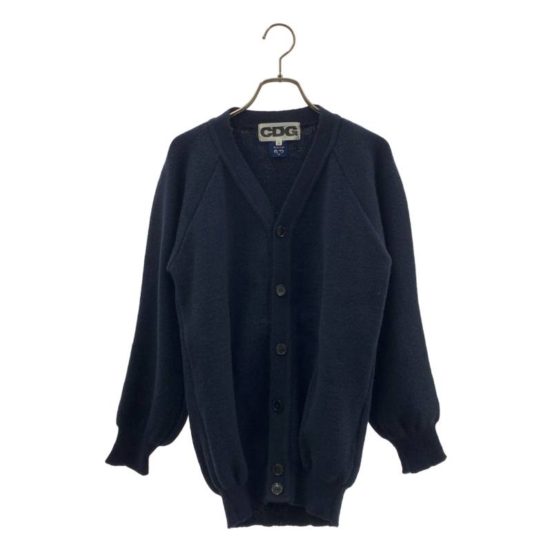 CDG by Comme des Garcons. / シーディージー コムデギャルソン | AD2019 | CDG プリントロゴ アクリル カーディガン | S | ネイビー | メンズ