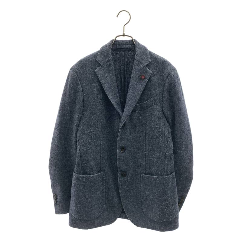 LARDINI / ラルディーニ | ツイード 3B テーラードジャケット | 46 | ネイビー | メンズ