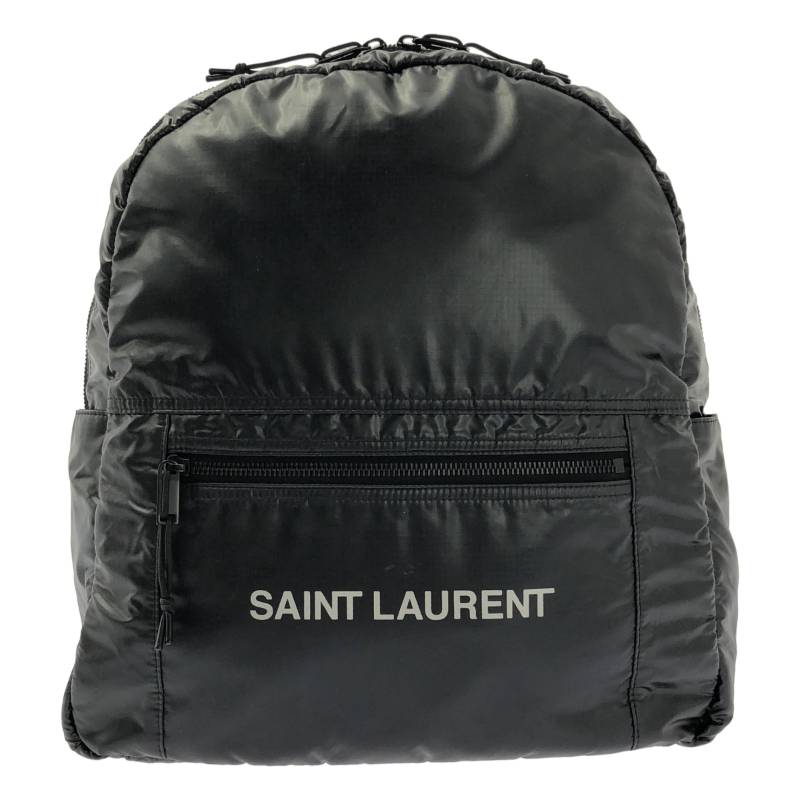 SAINT LAURENT / サンローラン | NUXX NYLON BACKPACK ヌックス ロゴプリント ナイロンデイバックパック リュック | ブラック | メンズ 32,883円