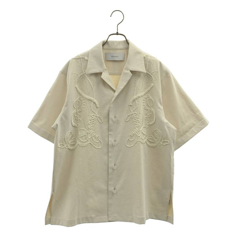 【美品】 MURRAL / ミューラル | 2025SS | Cucurbita embroidered shirt / 刺しゅう オープンカラー 半袖シャツ | F | ホワイト | レディース 14,165円