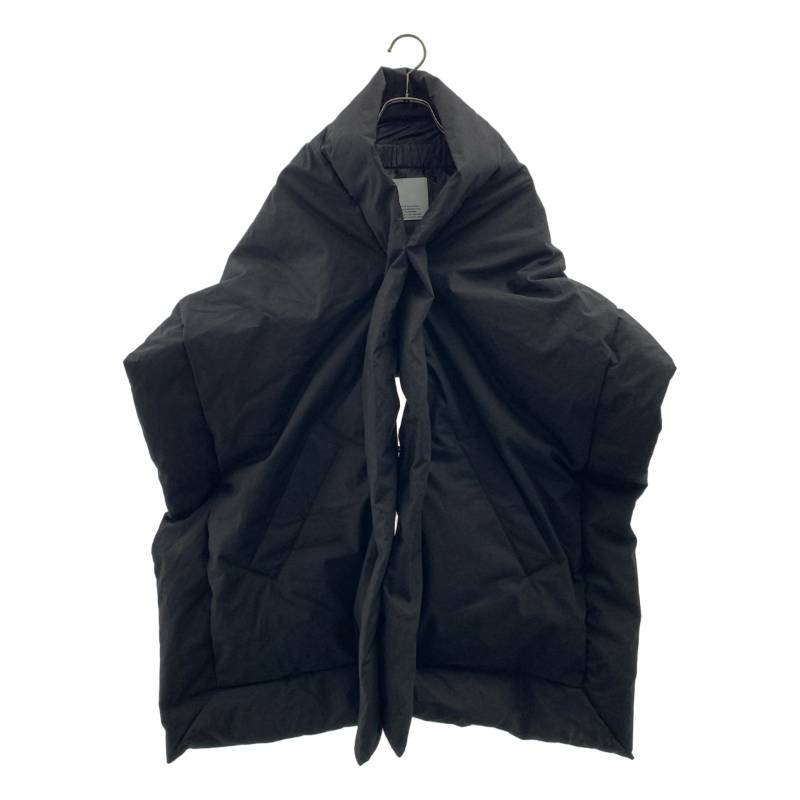 【美品】  VOAAOV / ヴォアーブ | KAWADA DOWN Big Stole -Cotton / 衣嚢 落ちこむ肩かけ 消音装置 / ユニ一発やる | F | 黒いこと | レディース