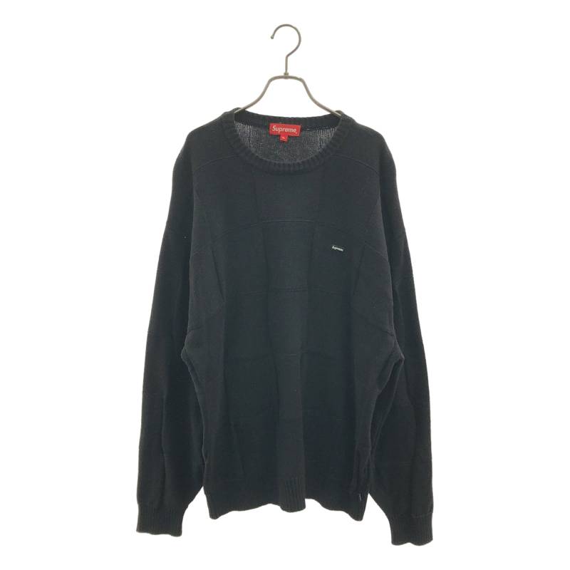 SUPREME / シュプリーム | 2021SS | Tonal Checkerboard Small Box Sweater スモールボックスロゴ ニット | XL | ブラック | メンズ|KLD 店