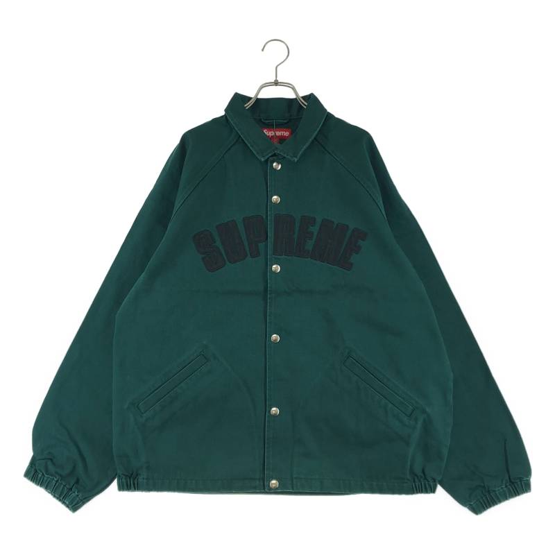 【美品】 SUPREME / シュプリーム | 2025SS | Arc Denim Coaches Jacket / ロゴ デニム コーチ ジャケット | L | グリーン | メンズ