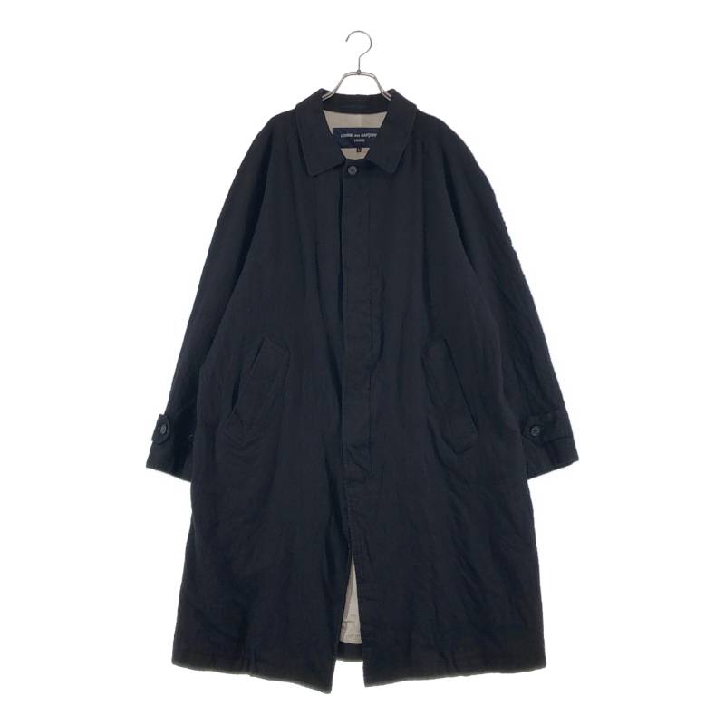 COMME des GARCONS HOMME / コムデギャルソンオム | 2023AW | ウール 縮絨 ステンカラーコート | L | ブラック | メンズ｜KLD 店