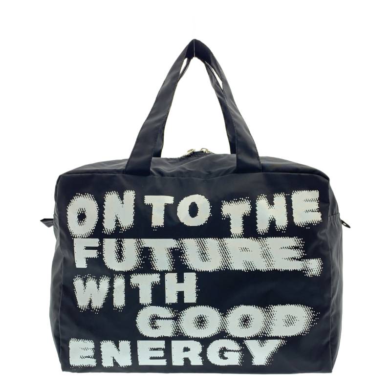 【美品】 COMME des GARCONS / コムデギャルソン | 2020SS | EMERGENCY Special / ONTO THE FUTURE, WITH GOOD ENERGY プリント トートバッグ | ブラック | メンズ