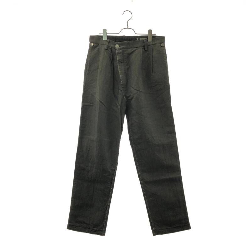 taichi murakami / タイチムラカミ | L/C PLEATED Trousers / リネン コットン 2タック トラウザーズ | 7 | チャコールグレー | メンズ
