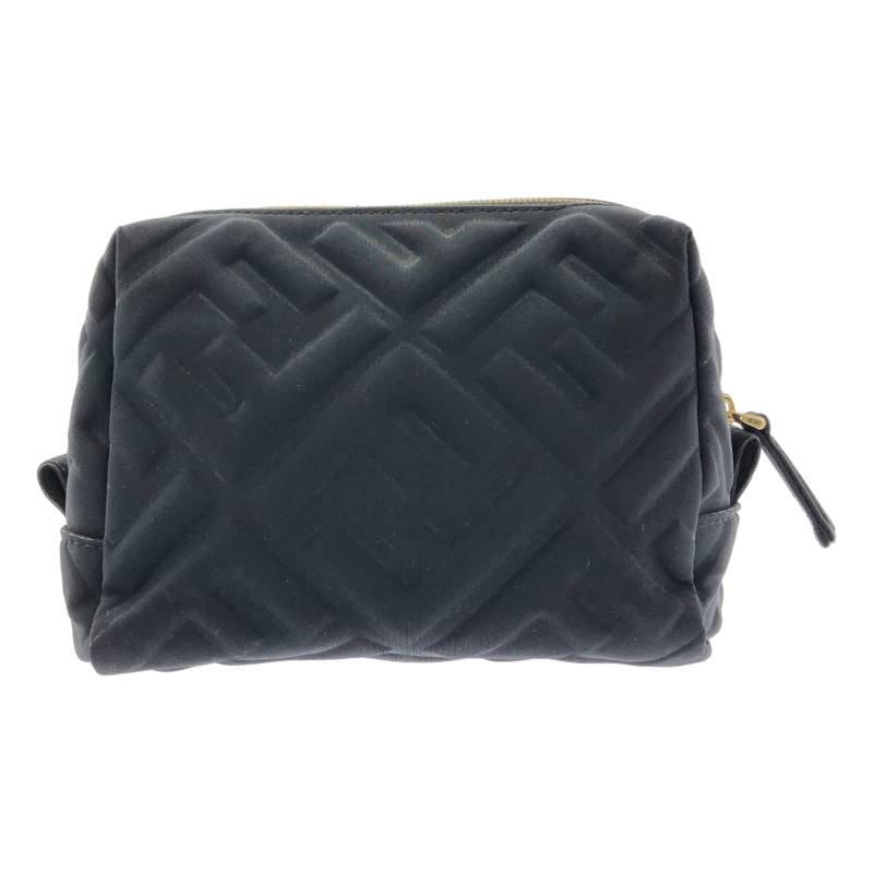 FENDI / フェンディ | FF ズッカ エン元締め ナイロン 合切袋 | 黒いこと | レディース