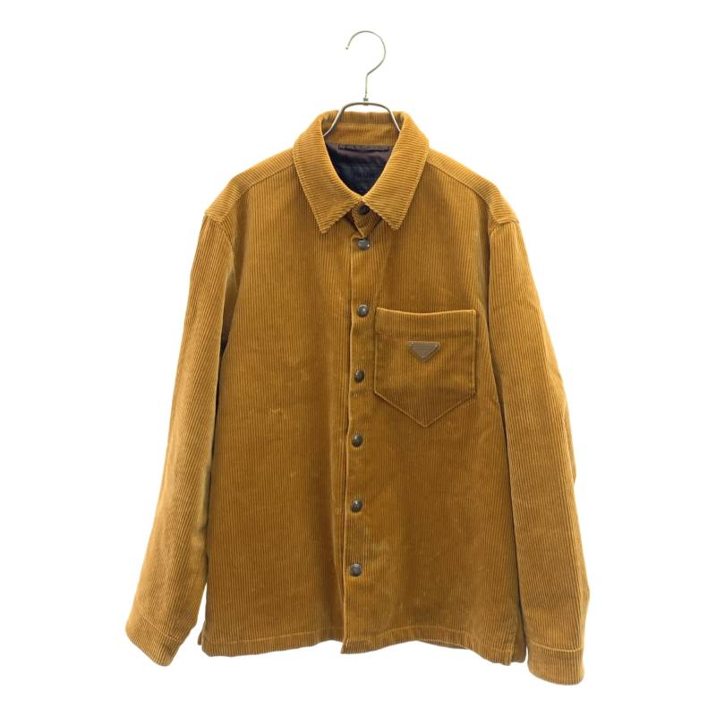 【美品】 PRADA / プラダ | トライアングルプレート コーデュロイジャケット | XS | ブラウン | メンズ｜KLD 店