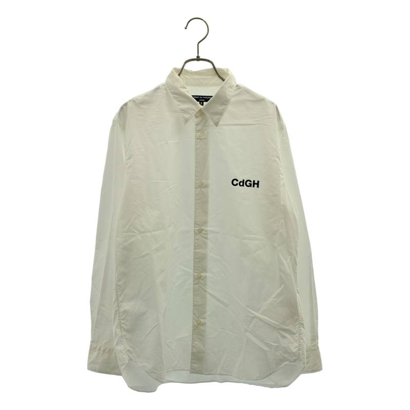 COMME des GARCONS HOMME / コムデギャルソンオム | 2020AW | 綿織物 ロゴタイプ刷り上げる プルオーバー | S | 白いこと | メンズ