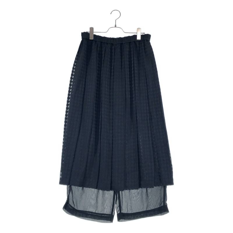 COMME des GARCONS COMME des GARCONS / コムコム | 2009AW | ポリエステル 総柄 ドローストリング イージーパンツ / 裏地付き | M | ブラック | レディース 15,851円