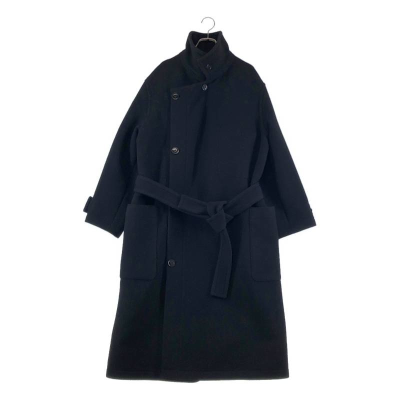 LEMAIRE / ルメール | 2025AW | WRAP COAT ダブルウール ラップコート / ユニセックス | XS | ブラック | メンズ