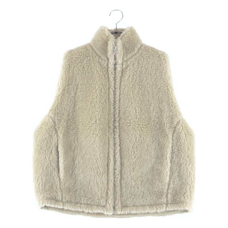 【美品】 AURALEE / オーラリー | 2021AW | SHETLAND WOOL BOA ZIP VEST / シェットランドウール ボア ジップアップ ベスト | 1 | アイボリー | レディース 23,285円