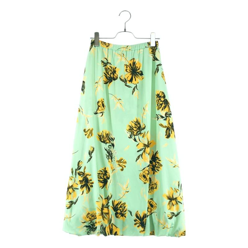 【美品】  JIL SANDER / ジルサンダー | 2023AW | 人絹 御花刷り上げる イージースカート | 32 | ライトグリーン | レディース