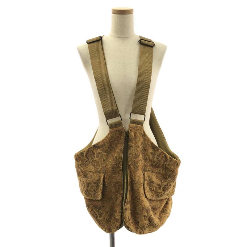【美品】 77 circa / ナナナナサーカ | 総柄 ジャガード オーバーシルエット ベスト | ブラウン | レディース｜KLD 店