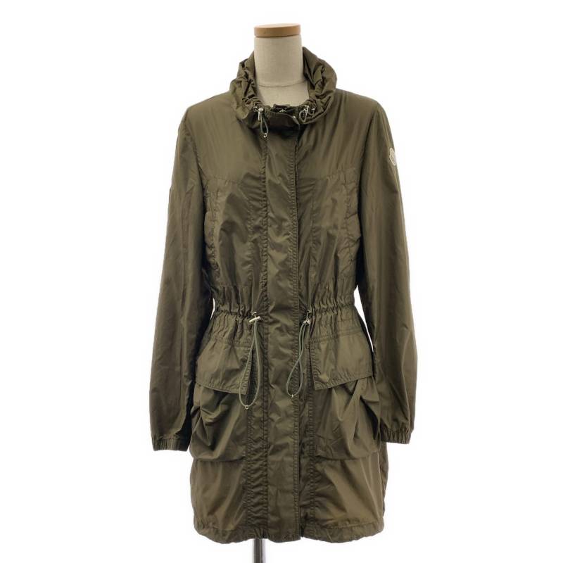 MONCLER / モンク軌跡 | PALLISER ナイロン フーデッド ロング厚地の外套 | 0 | カーキ | レディース