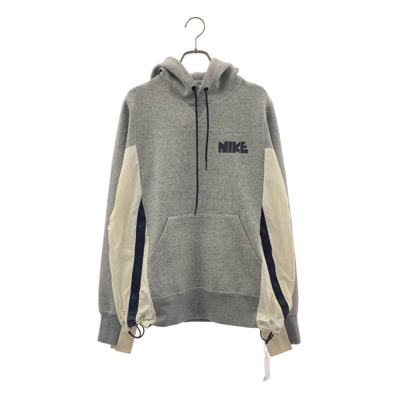 sacai / サカイ | ×NIKE / NRG HOODIE ナイロン 縛 フーディ パーカー | S | 薄墨色 | メンズ