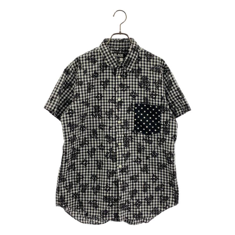 BLACK COMME des GARCONS / ブラックコムデギャルソン | 2014SS | ギンガム読み合わせる 刷り上げるプルオーバー | L | 黒いこと/白いこと | メンズ