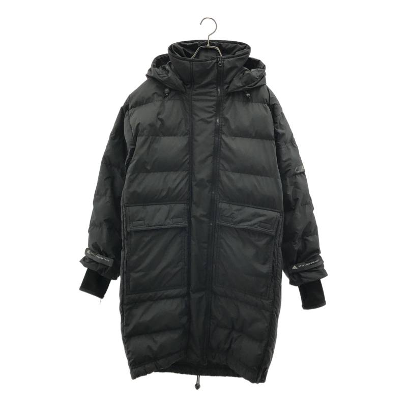 adidas by Stella McCartney / アディダスバイステラマッカートニー | LONG PADDED JACKET パデット 上衣 | M | 黒いこと | レディース