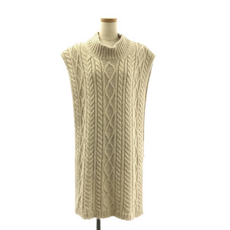 Maison Margiela / メゾンマルジェラ | 2020AW | ウール モヘヤ タバードニット ベスト | S | ライトベージュ | レディース|KLD 店