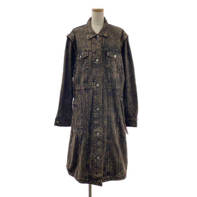 【美品】  PRANK PROJECT / プランクプロジェクト | 2WAY Denim Over Coat / 黒いことジーンズ 厚地の外套 厚地の外套 | F | 濃灰色系 | レディース
