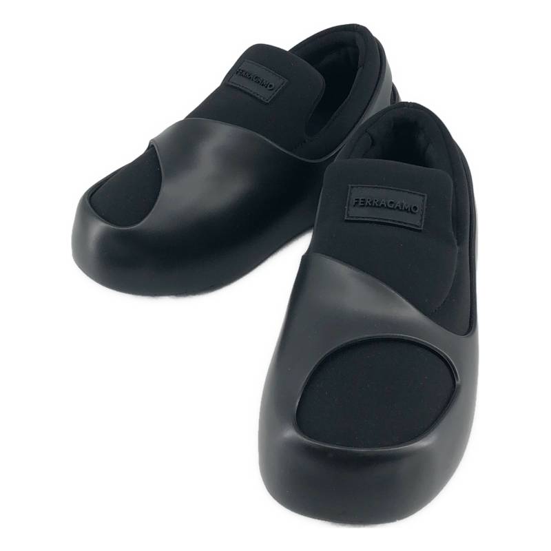 【美品】  FERRAGAMO / フェラガモ | 2023AW | hybrid / ロゴタイプ スニーカー | 5 | 黒いこと | レディース