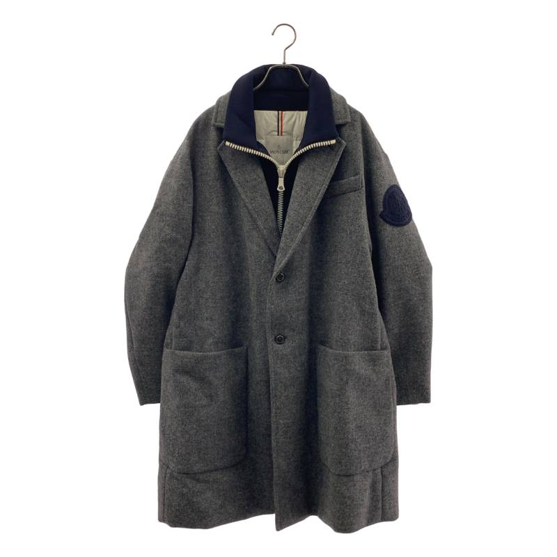 MONCLER / モンク軌跡 | MAX GIUBBOTTO 照明ランプ色つや 縛 ダウンチェスターコート | 2 | 薄墨色/米国海軍 | メンズ