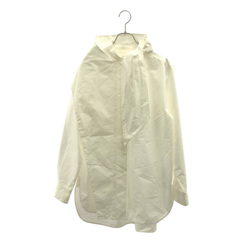 J\u0026M DAVIDSON / ジェイアンドエムデヴィッドソン | 綿織物 ロングシュロの葉 うつり変わり バンドカラーシャツ | 10 | 白いこと | レディース