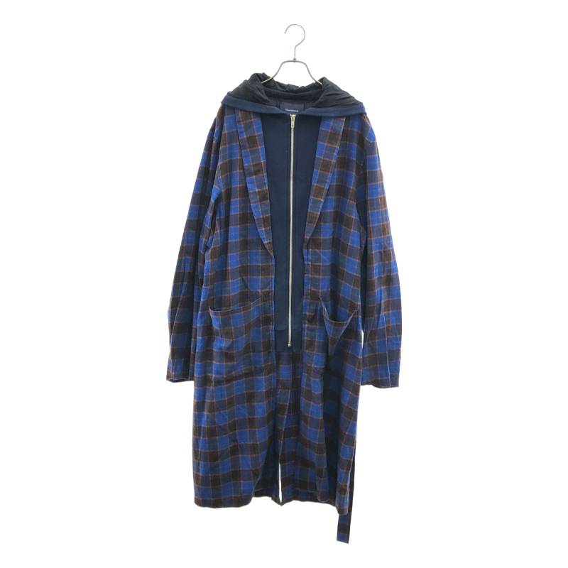 John UNDERCOVER / ジョンアンダーカバー | Hooded Layered Gown Coat ボンネット 花の冠yd 化粧着厚地の外套 | 4 | 青碧 | メンズ