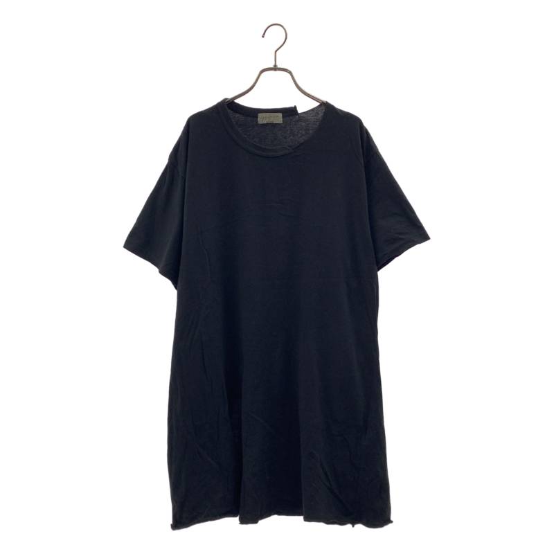 YOHJI YAMAMOTO POUR HOMME / ヨウジヤマモトプールオム | 2015SS | 綿織物 うつり変わり 非相称 細長い切口 ティーシャツ カットソー | 3 | 黒いこと | メンズ