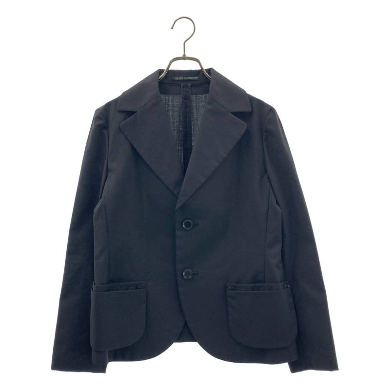 YOHJI YAMAMOTO +NOIR / ヨウジヤマモトプリュスノアール | 2006SS | 羊毛 アルパカ ポケットドッキングデザイン 上衣 | 1 | 黒いこと | レディース